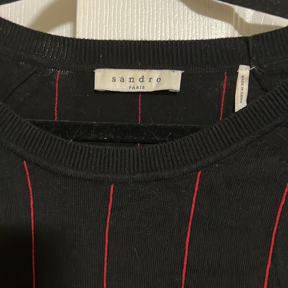 Sandro Wonder Striped Cashmere Sweater - Picture 3 of 6
